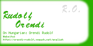 rudolf orendi business card